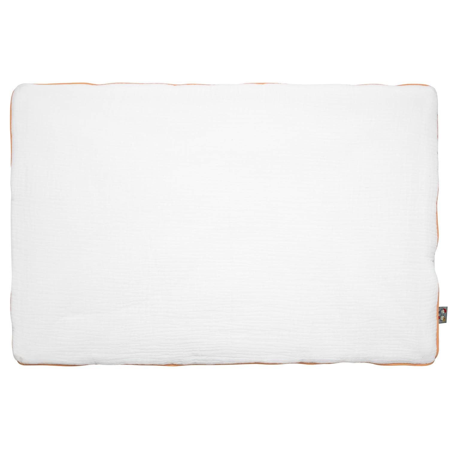 Sevira Kids – Almohada plana reversible de gasa de algodón, aciano Made in France