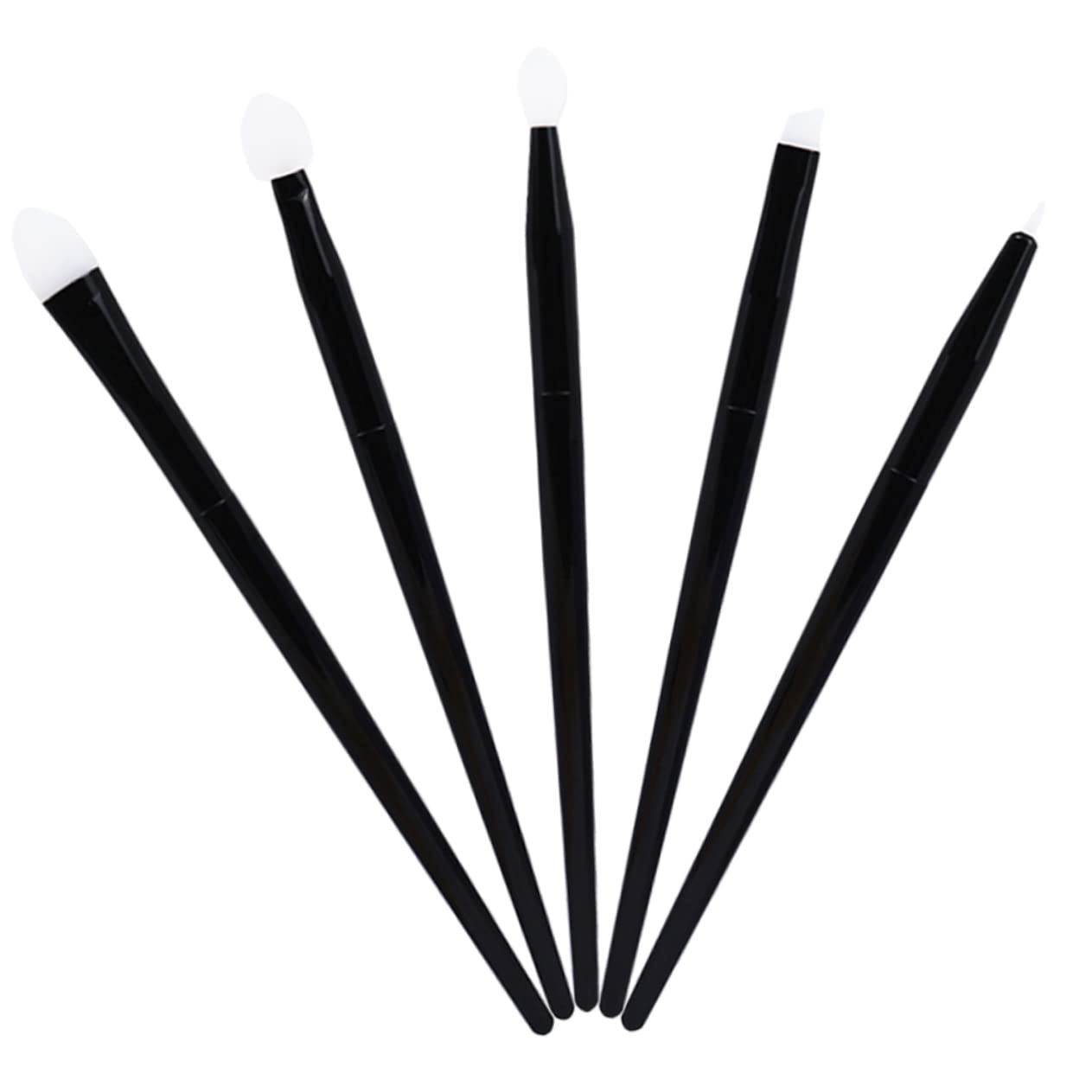 Healeved Set Di 5 Pennelli Per Il Trucco Degli Occhi E Delle Sopracciglia Applicatore Per Rossetto in Silicone Strumenti Per Il Trucco Set Di Pennelli Da Viaggio Compatti