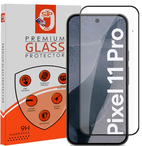 Image of STP FEEL Premium HD+ Tempered Glass Screen Protector Guard Compatible For Google Pixel 11 Pro 5G (Ultrasonic Fingerprint Supported) (6.3 Inch, Pack of 1) | Edge to Edge Coverage