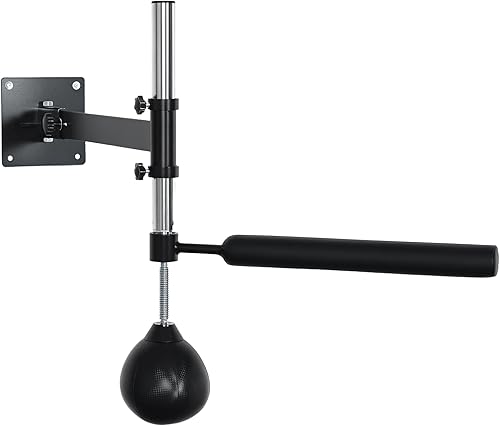 Soozier Saco de boxeo ligero de reflejos rápidos para boxeo, montaje en pared, altura ajustable, artes marciales y equipo de boxeo para