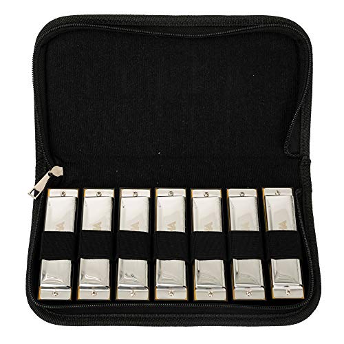HH 2223 CASCHA BLUES Harmonica Set avec Sac Diatonique 7 Tonalités C – D – E – F – G – A – BB - Les Beatles, Paul McCartney, John Lennon, RIngo Starr, George Harrison HH 2223 CASCHA BLUES Harmonica Set avec Sac Diatonique 7 Tonalités C - D - E - F - G - A - BB – Image 4
