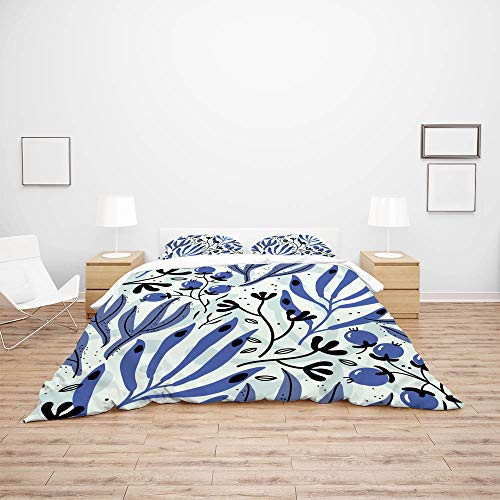 Housse de couette décorative motif myrtille King haut de gamme