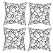 Sunzhenyu Lot de 4 housses de coussin carrées décoratives avec motif gravats de maçonnerie, 30,5 x 30,5 cm, pour canapé, salon