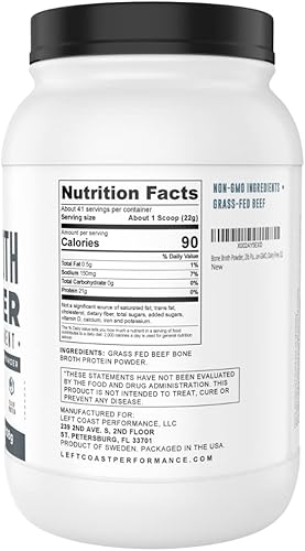 Miniatura 2 de Left Coast Performance Caldo de hueso puro de 2 libras y caldo de hueso de vainilla de 2 libras