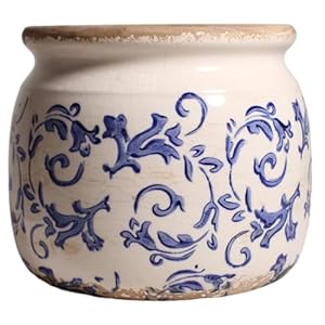 Ceramic planters for indoor plants plant pots with drainage hole 629in flower pots for indoor plants planters succulent pots crackle glaze finish plant pots indoor light blue  urban country home decor