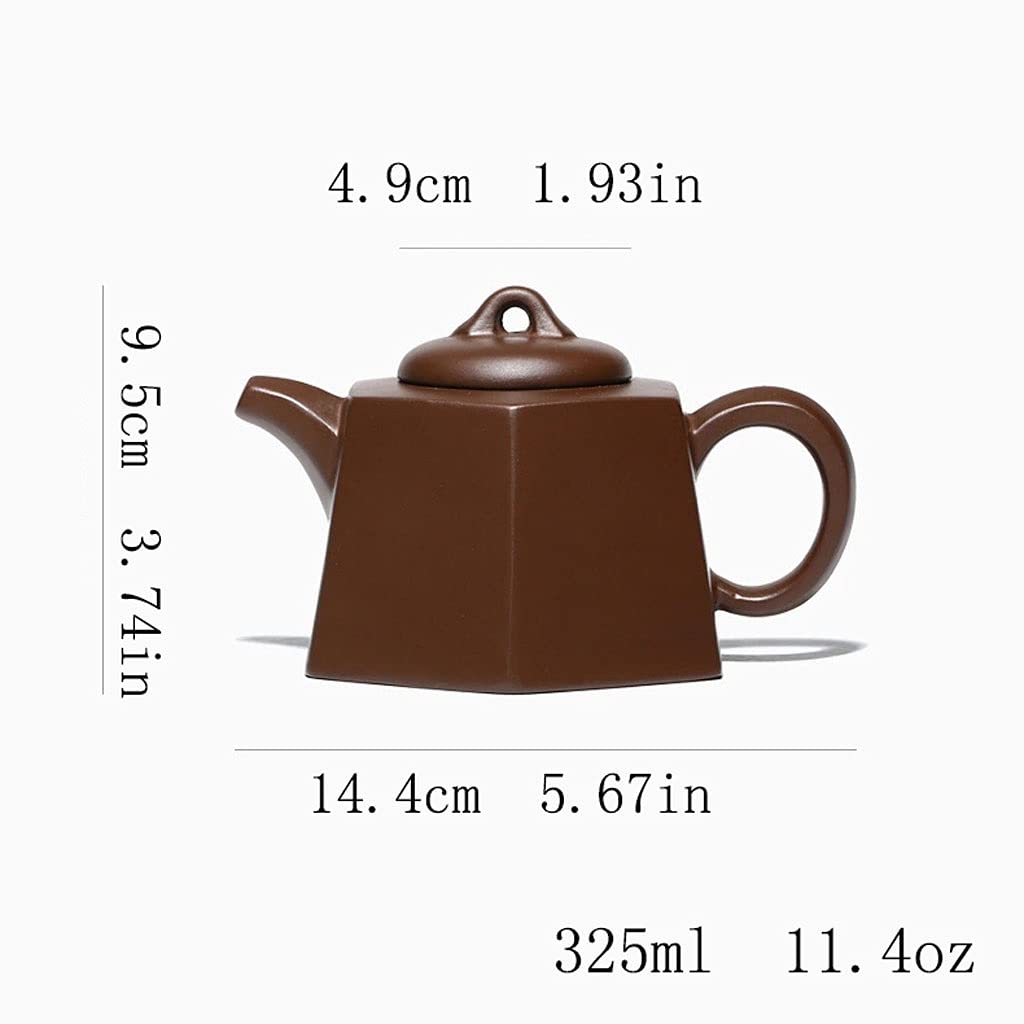 Théière à L'argile Violette Théière en argile violette de qualité supérieure Théière hexagonale Théière en terre cuite violette Pot créatif avec couvre-thé Kungfu Theiere (Size : 325ml/11.4oz)