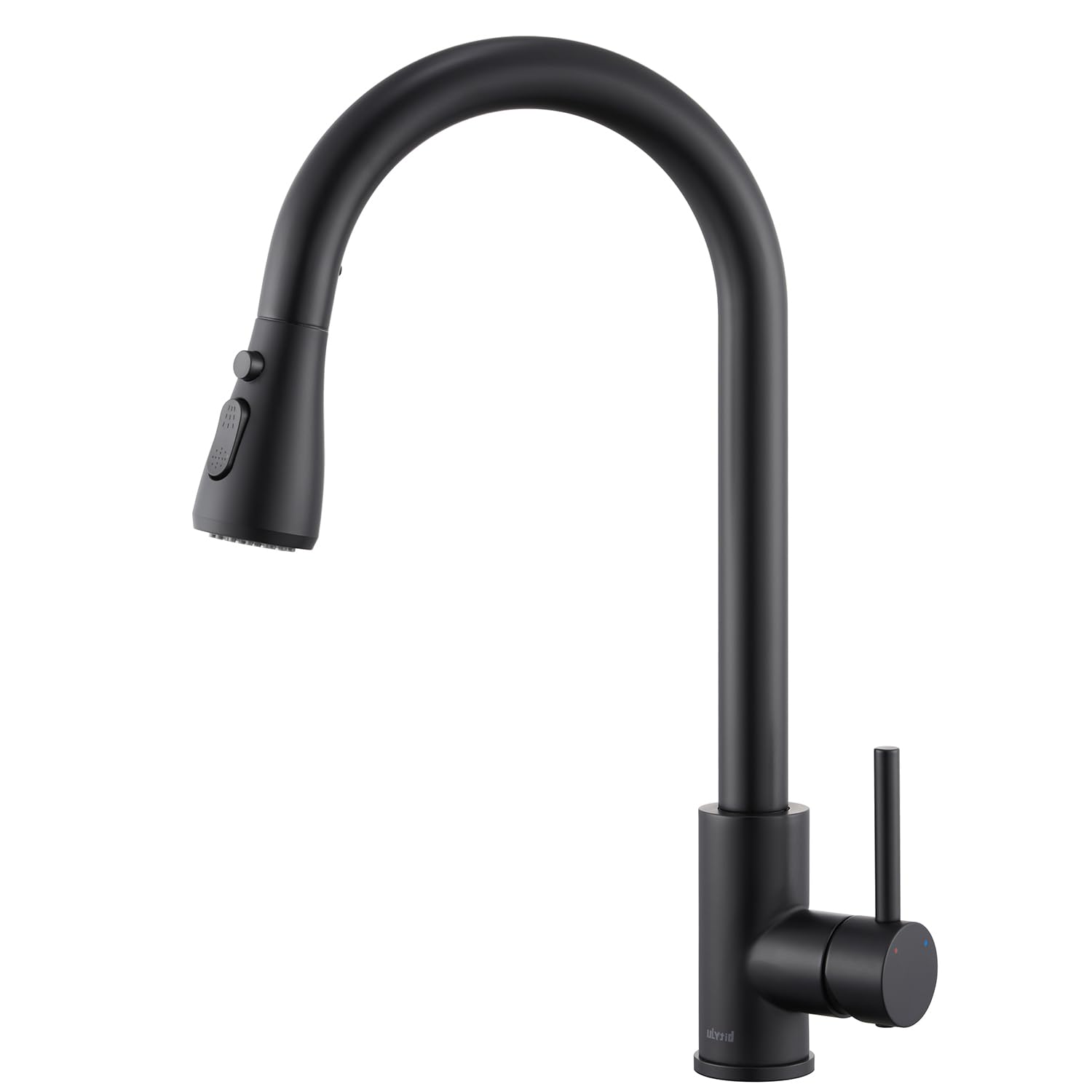 Ulytid Wasserhahn Küche Schwarz – Hochdruck Ausziehbar Brause Küchenarmatur Schwarz, Einhebel Mischbatterie Küche mit 3 Funktionen, 360° Dreh Spültischarmatur Küche, 304 Edelstahl Armatur