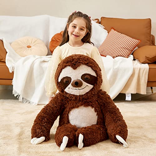 IKASA Groß Faultier Kuscheltier Riesen Stofftier,78cm Gross Plüschtier Riesige Plüsch Spielzeug Jumbo Plüschtiere,Geschenk für Kinder