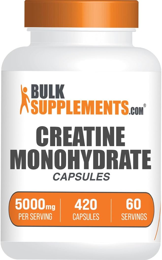 com Creatine Monohydrate Capsules - Micronized Creatine Pills - Gluten Free, 7 Capsules per Serving (5000mg), 420 Count (Pack of 1)