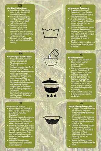 CORNEDOR - Freekeh - gerösteter Grüner Weizen-500g | das Superkorn, Eiweißquelle und ballaststoffreich | Geeignet für Veganer, Vegetarie