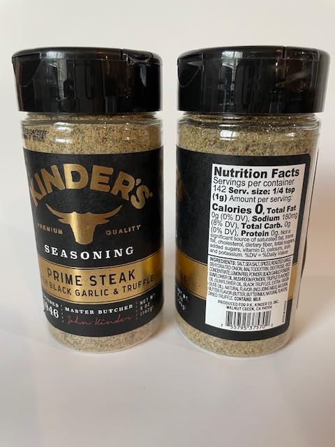 Seasoning Set, KINDERS, Prime Rib, Prime Steak, Brown Sugar, Buttery Poultry Blend, Cowboy Butter, Variety 5 Count Bundle Seasonings Rubs Spices (26.4oz) + credit card style opener (6 items)!