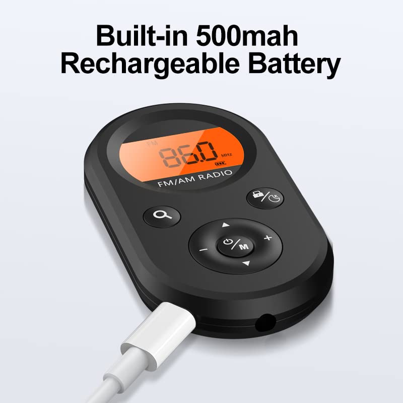 Mini Radio Stéréo Portable, Radio De Poche Rechargeable Pocket Dsp Am