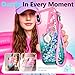 NGB Designed for iPhone X & iPhone Xs Case, Pink/Aqua | Glitter Liquid Sparkle Cute Cover for Women Girls Kids | with Tempered Glass Screen Protector & Ring Holder & Wrist Strap Lanyard