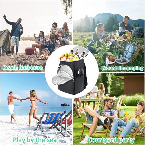 Mochila Isolada para Geladeira Bolsa Anti-Vazamento Leve Camping de Piquenique com Parede Interna EVA Espessada