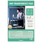 11x17 Transparency Film OHP, Clear Transparent Overhead Projector Film, 50 Sheets for Color Laser Printer and Copier, 100mic, Pikapoka (P8511YB100OL)