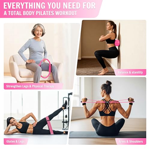 UZTUGG Pilates Essentials Kit for Women, at Home Workout Equipment with Mini Ball, Pilates Ring, Fabric Resistance Bands, Figure 8 Resistance Bands, Exercise Starter for Strength, Toning, Flexibility by UZTUGG - Image 3