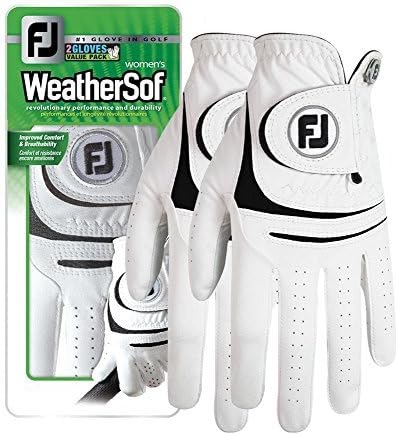 Titleist USA Improved (2 Pack) Footjoy WeatherSof Ladies Golf Gloves Ladies, Worn on Left Hand