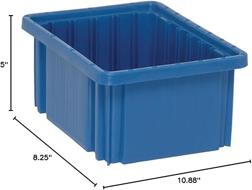 Miniatura 2 de Quantum Storage Systems Quantum DG91050BL Contenedor de almacenamiento de rejilla dividible, 10-78 pulgadas de largo x 8-14 pulgadas de ancho x 5