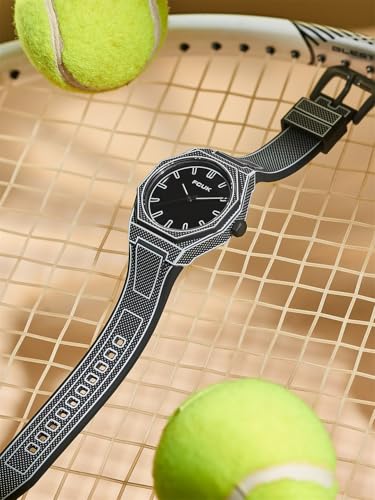 Image of FCUK Escarp Quartz| Analog Display | Black Dial | Black Silicone Strap | Watch for Men - FCMX09B