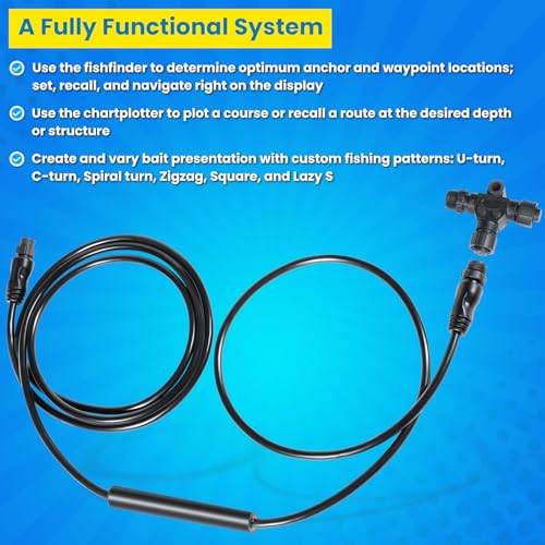 Image of E-cowlboy 8M0092085 Xi Series Pinpoint GPS Gateway Kit for Xi3 and Xi5 Trolling Motors Sonar GPS Integration T-Connector, Black