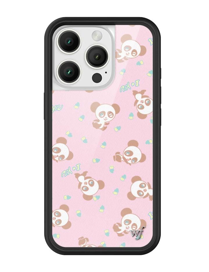 Image of Wildflower Cases - iPhone 16 Pro Compatible - Ashley Williams - Panda | Impact-Certified 6.5 ft Drop Protection Case, Raised Protective Bumper, Cute Aesthetic Design, Women-Owned Small Business