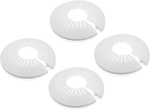 4 Pcs Wall Flange Pipe Cover, 50mm-78mm, White
