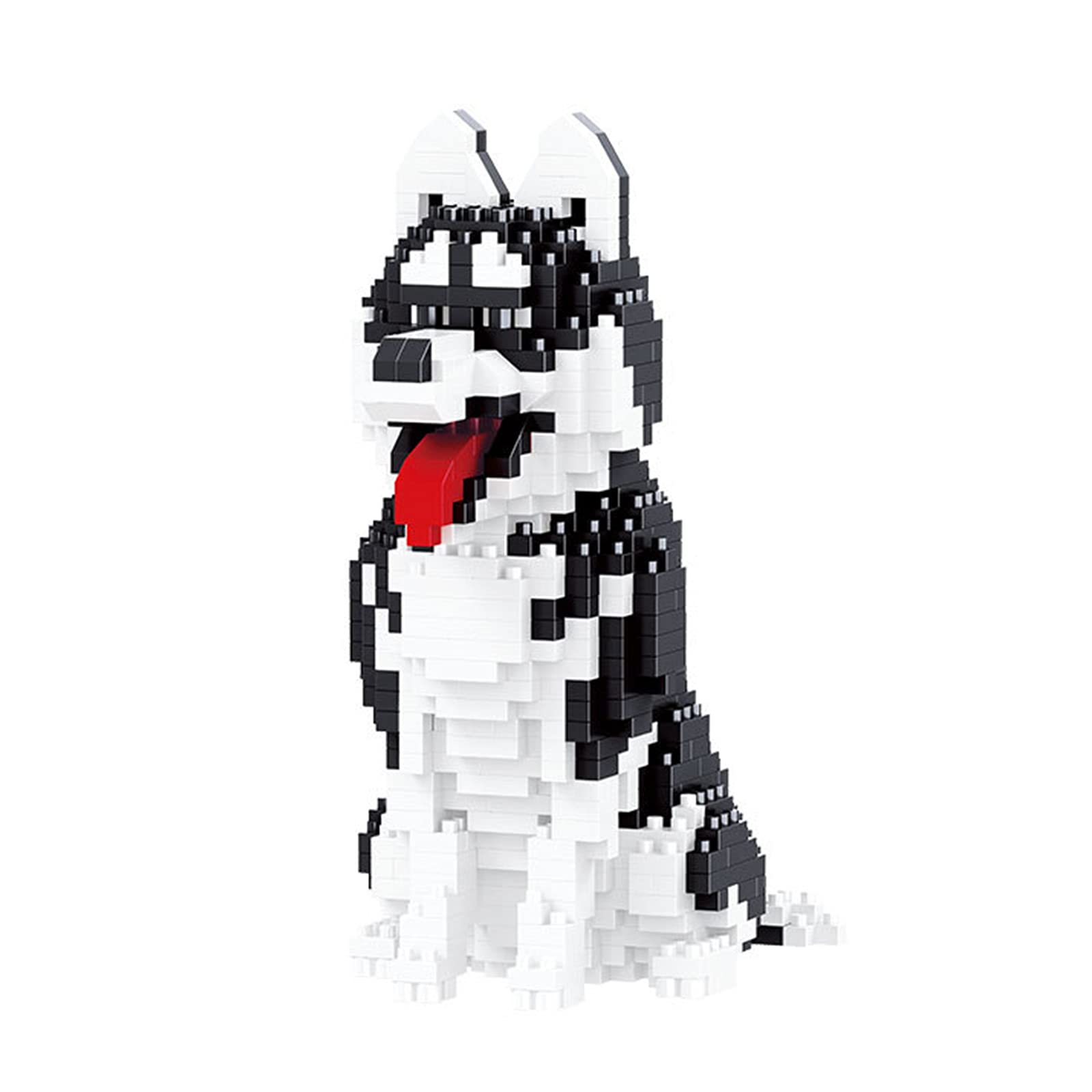 Larcele Mini Building Blocks Animal Set, DIY Micro 3D Building Toy Bricks,753 Pieces KLJM-05(Huskie)