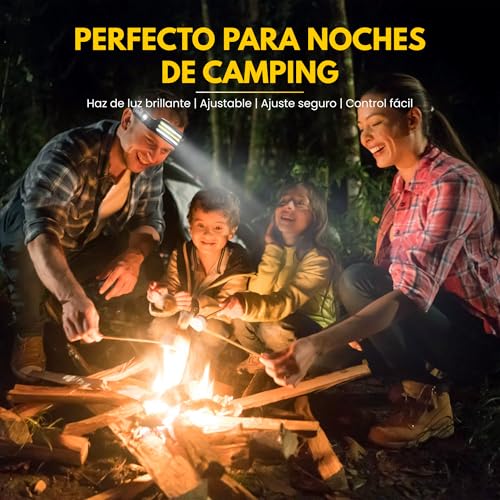 Miniatura 3 de Befit24 Linterna Frontal Led Recargable Ultraligera 98 G Cob Gran Angular 230 Xpe Spot Usb C Carga Rápida Sensor De Movimiento Sensor De Gestos Impermeable A Prueba De Golpes Linterna De Cabeza Para
