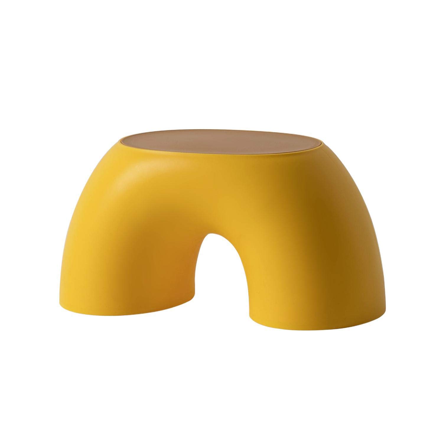 LAN ZHANG GUI Kid Stool Children's Stool Rainbow Stool Foot Stool is Suitable for Living Room bedrooms, Study, Kitchen and Bathroom, etc. (Yellow)