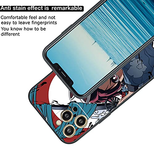 Vivist Anime Manga Iphone 12 Pro Max Case,Japanese Demon Slayer Character Case For Men Boys Women Cute Cartoon Design Soft Silicone Cover (Demon Tanjirou) #TOP4