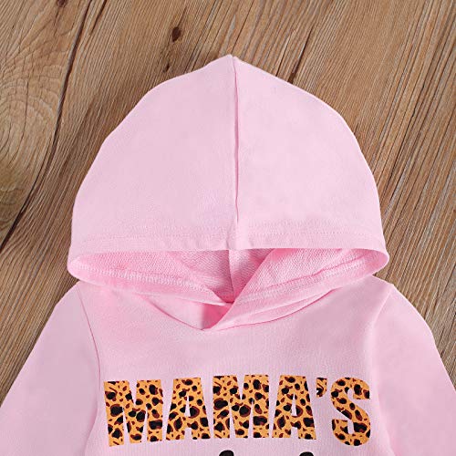 Infant Toddler Baby Girls Hoodies Outfits Mama's Mini Letter Sweatshirts Casual Hooded Shirts Pullover Sweater Top (Pink (Mama's Mini), 12-18 Months) #TOP5