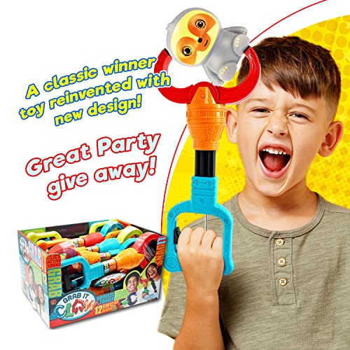 Image of JA-RU Grab It Claw Grabber Toy (12 Pack) - 12 Inch Robot Claw Grabber Pickup Tool for Kids, Hand Eye Coordination Toys, Robot Party Favors, Birthday Gifts & Classroom Prizes. 5617-12s