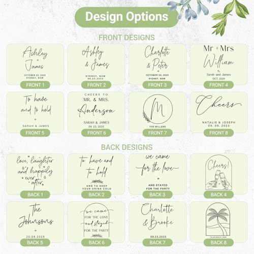 Image of Custom Wedding Can Coolers, Customized Wedding Favors for Guests Bulk