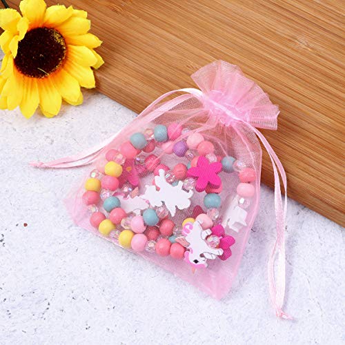 KESYOO — Pulseira de colar de princesa com unicórnio para meninas e joias de madeira