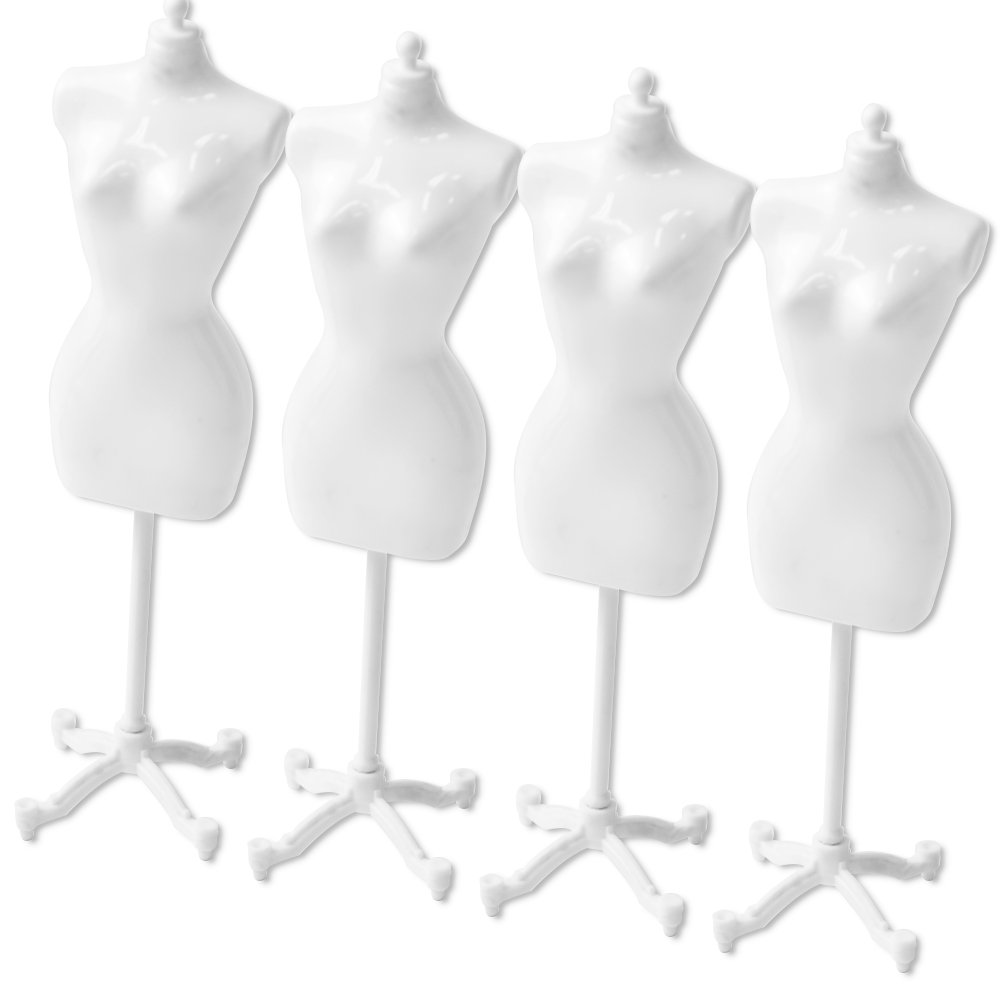 Amazon.co.jp: ドール サイズ トルソー 1/6 ミニチュア マネキン 4体 