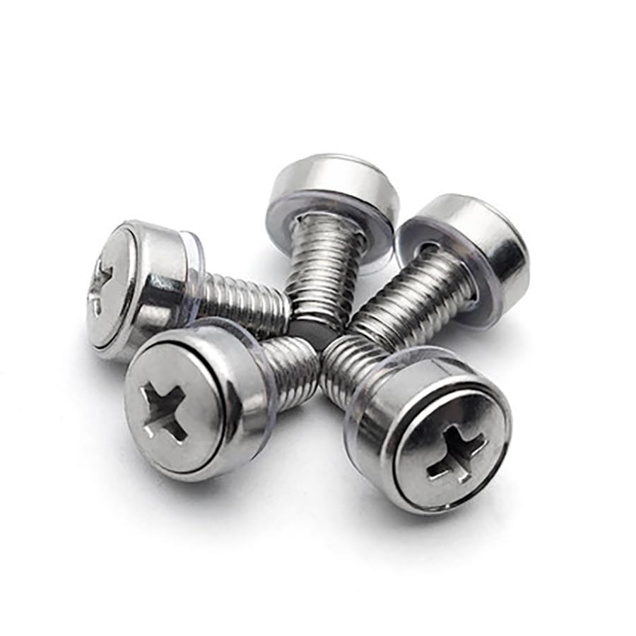 18pcs M5 Semi-circle countersunk head cross combination screws 304 stainless steel phillips screw snap nut matching cabinet bolt - (Size: M5x16mm)
