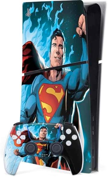 Skinit Decal Gaming Skin Compatible with PS5 Slim Digital Edition Bundle - Officially Licensed DC Comics Superman Action Comics Cover #976 Art by Gary Frank Design