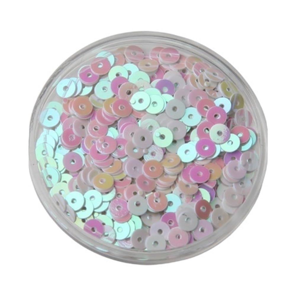 Sequins plats ronds en PVC blanc 3mm pour couture et loisirs créatifs