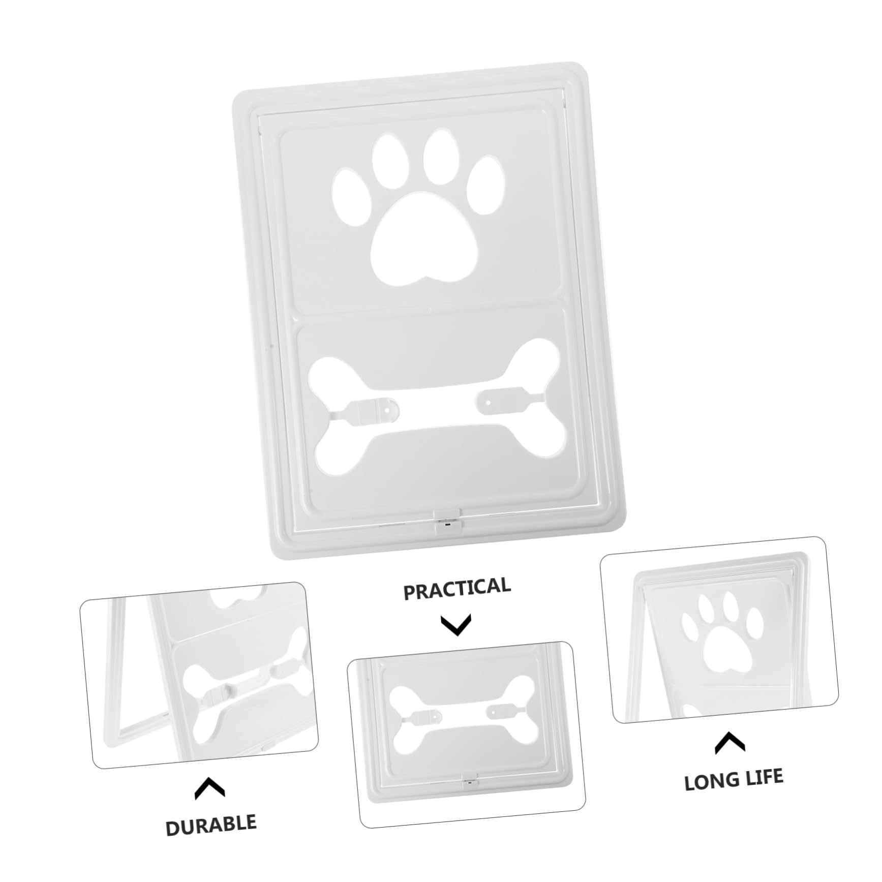 INOOMP 1pieza Puerta para Mascotas Pantalla Magnética y Cerradura Automática para Perros Pequeños y Gatos Fácil Instalación y Uso Interiores y Exteriores