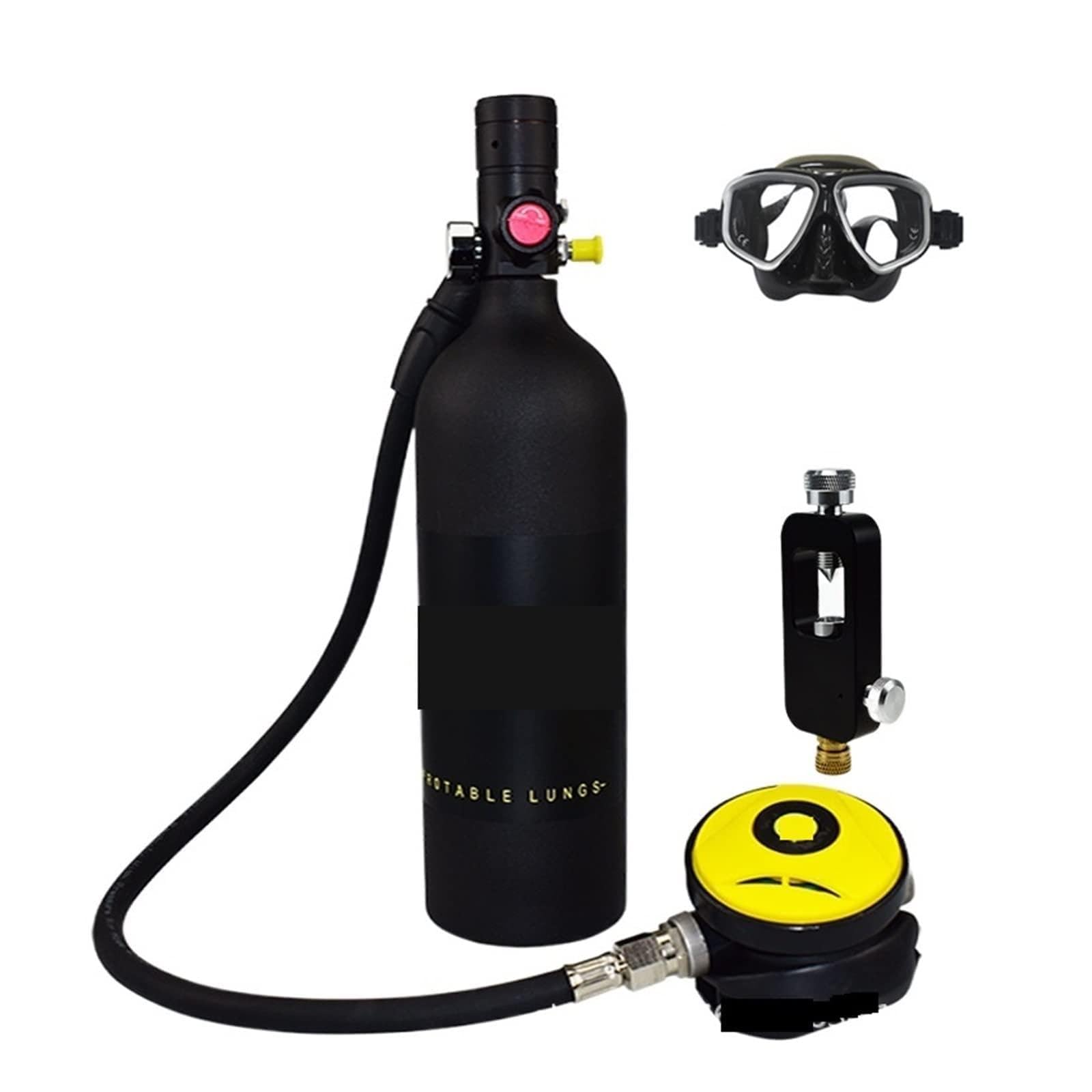Portable Dive Cylinder, Diving Respirator 1L Snorkeling Oxygen Bottle Water Enthusiast(A)