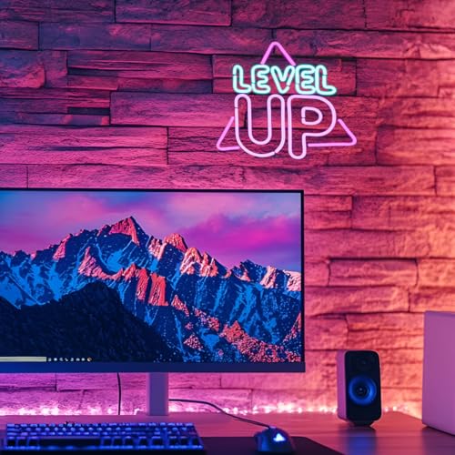 Image of LED Game Sign Game Zone Neon Signs Gaming Room Wall Art Decor Man Cave Lights Signs Gamer Home Bedroom Decoration USB Powered Brightness Adjustable