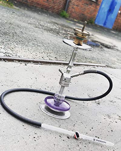 DIAMOND HOOKAH Premium Lil Hope Shisha Set, Wasserpfeife Shisha Edelstahl Komplettset mit 4 Anschlüsse/Schläuche. 18/8… – Bild 7