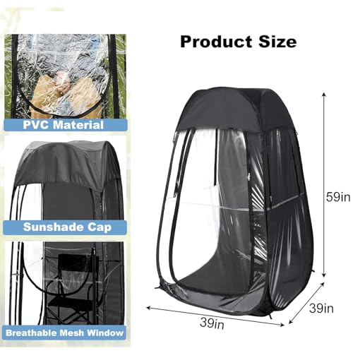Carpa deportiva portátil pop up, color negro miniatura 3