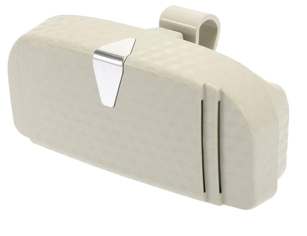 Autofetch Car Big Face Sunglasses Frame Case Sun Vison Clip Holder Carbon Print (Beige) (Pack of 1) Compatible with Honda Amaze