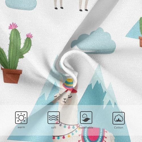 Toddler Girl Panties, Llamas Colorful Hats Girls Underwear Cotton, 2–8 Years3