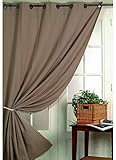uni Home Maison Rideau Isolant Thermique, Polyester, Taupe, 260x140 cm