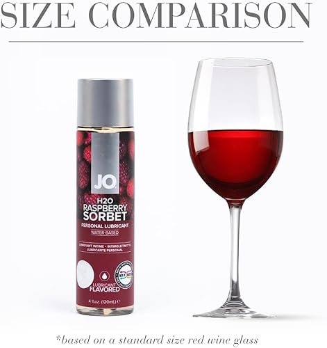 Miniatura 3 de JO HO Lubricante con sabor a frambuesa  Lubricante personal comestible a base de agua, rábasco de frambuesa sin azúcar  4 fl oz
