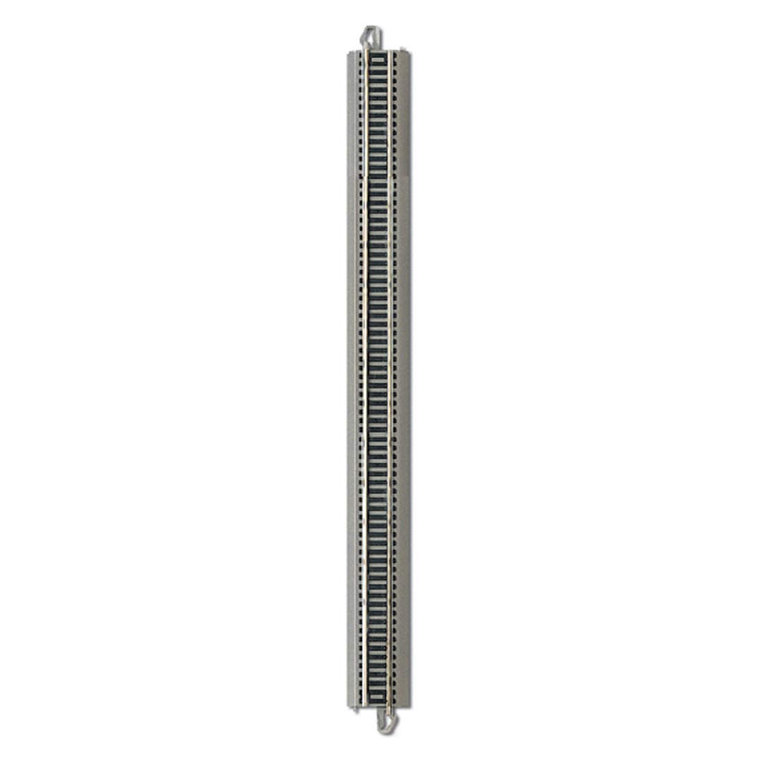 Photo 1 of Bachmann Trains - Snap-Fit E-Z TRACK 18" STRAIGHT TRACK - BULK (25 pcs) - NICKEL SILVER Rail With Gray Roadbed - HO Scale