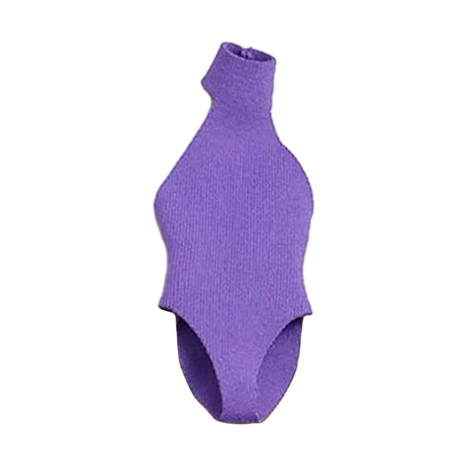 RCULWPLP Miniature Figure Swimsuit 1/12 Scale Action Figure Clothes Swimsuit Collectibles Bodysuit Figure Body Accessories Made of Quality Cloth Suitable for F, Light Purple