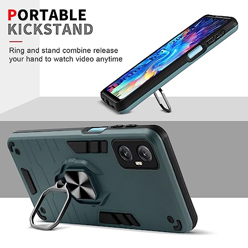 Image of Jkobi Back Cover Case for Infinix Hot 20 5G (Shockproof Polycarbonate Dual Layer Hybrid Armor |Robust Green)